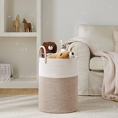 YOUDENOVA Cotton Rope Laundry Hamper Basket, 72L Blanket Basket - Image 2
