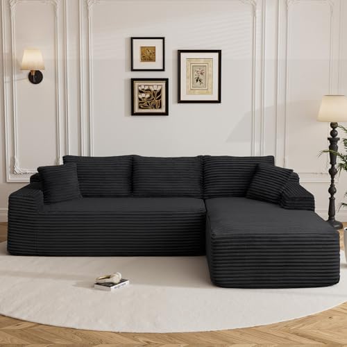 96" Boneless Cloud Sectional Couches by Flyida