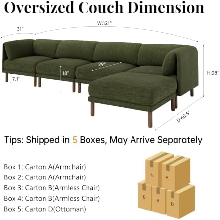 Cloud Sectional Couches for Living Room, Modular Sectional Sofa - Image 2