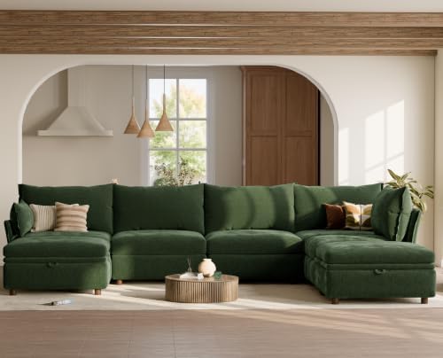 ABCASA 134.6" Oversized Modular Sectional Sofa, Large 7 Seater L Shaped Couch - Image 3
