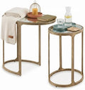 Signature Design by Ashley Irmaleigh Mirrored Nesting Accent Table Set of 2 by Unknown
