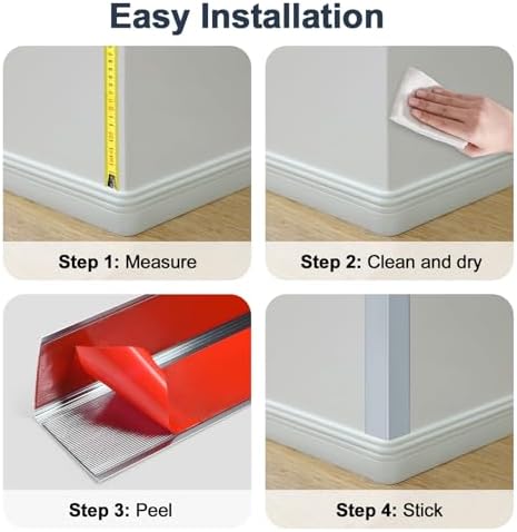 10PCS 48" Metal Corner Protectors, Aluminum Self Adhesive Corner Guards - Image 4