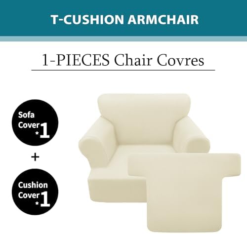 2 Pieces T Cushion Chair Covers - Image 4