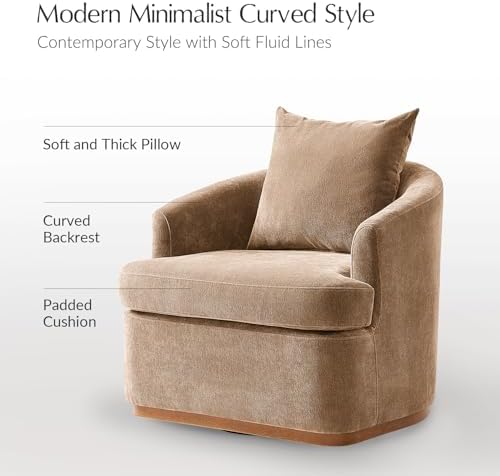 HULALA HOME Modern Swivel Accent Chair - Image 5