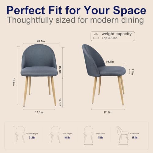 Modern Dining Chairs Set of 2, Kitchen Chairs - Image 2