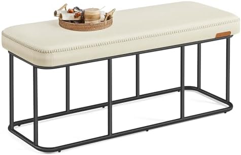 VASAGLE Storage Ottoman Bench for Entryway, PU Leather, Loads 660 lb by VASAGLEbySONGMICSHOME