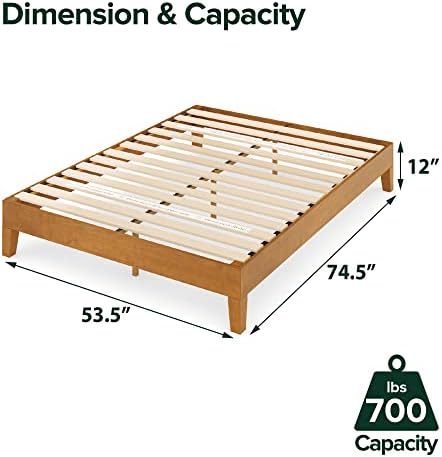 Zinus OLB-PWPBBO-12F 12 Inch Deluxe Wood Platform Bed / No Boxspring Needed / - Image 2
