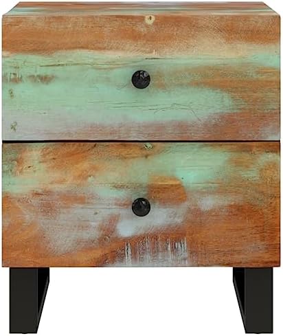 vidaXL Bedside Cabinets 2 pcs 15.7"x13"x18.1" Solid Wood Reclaimed - Image 7
