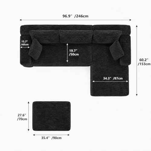 Boneless Couch Modular Sectional Sofa Cloud Couch - Image 3