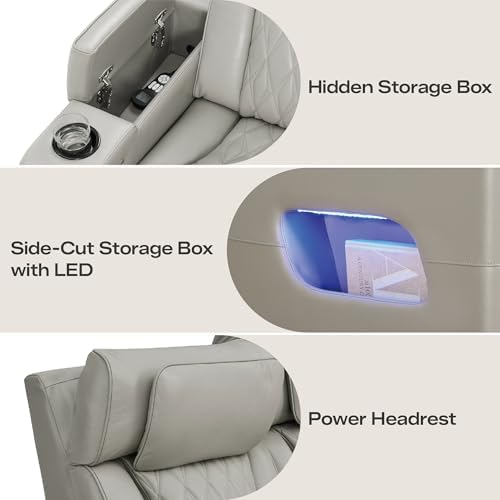 Watson & Whitely Genuine Leather Power Reclining Loveseat - Image 6