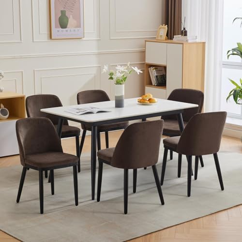 Upholstered Dining Chairs Set of 2, Modern Kitchen Chairs - Image 6