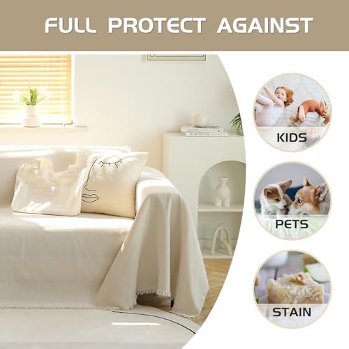 MEETSKY Couch Cover Sofa Cover Washable Love Seat Couch Covers Single Chenille - Image 3