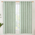YoungsTex Sage Green Linen Curtains 63 Inch Length by YoungsTex