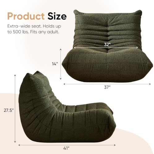 Big Adults Bean Bag Chairs Comfy Fireside BeanBag Couch Togo Sofa - Image 2