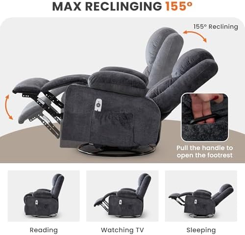 BOSMILLER Swivel Recliner Chair - Image 4