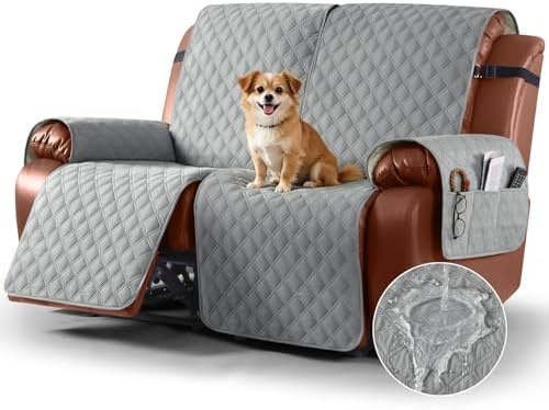 Ruaozz Waterproof Loveseat Recliner Covers, Non-Slip Sofa Covers, 2 Seater by RuaozzFurnitureCovers