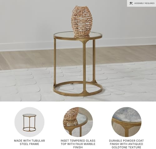 Signature Design by Ashley Korajane Round End Table, 20 Inch - Image 4