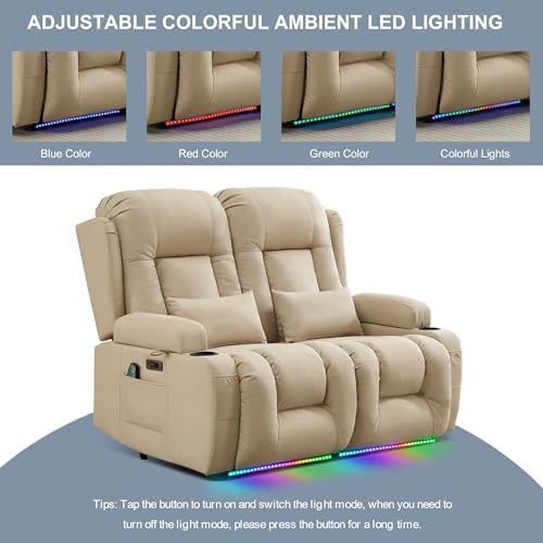 TUNYI Power Loveseat Recliner Sofa - Image 6