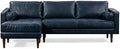 Poly & BARK Napa 104.5" Left-Facing Sectional Sofa – Midnight Blue Full-Grain by Unknown