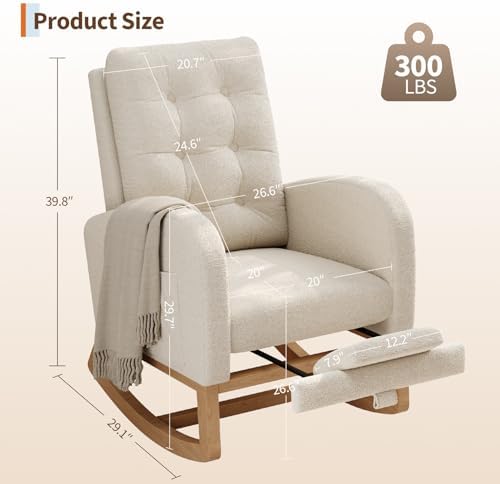 GarveeHome Nursery Rocking Chair - Image 2
