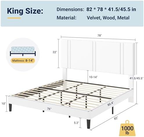 Allewie King Size Platform Bed Frame - Image 2
