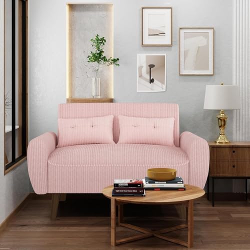 Shintenchi 48'' Loveseat Sofa, Mid-Century Modern Upholstered Couch Deep Seat - Image 3