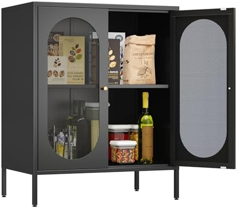 2 Door Accent Cabinet, Metal Storage Cabinet by Fumedo