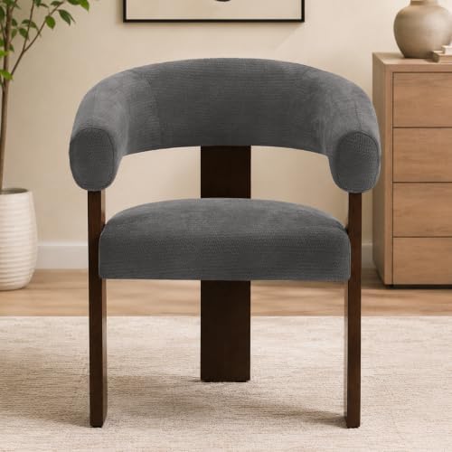 Modern Accent Chair, Barrel Armchair, U-Shaped Backrest by IMMULIZEHOME