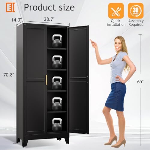 PAOFIN 71" Tall Metal Pantry Storage Cabinet - Image 2