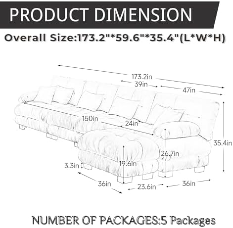 Modular Sectional Sofa for Living Room, Oversized 4 Seater Green Sectional - Image 2