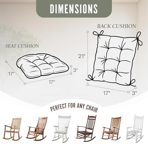 Klear Vu Omega Non-Slip Rocking Chair Cushion Set - Image 6