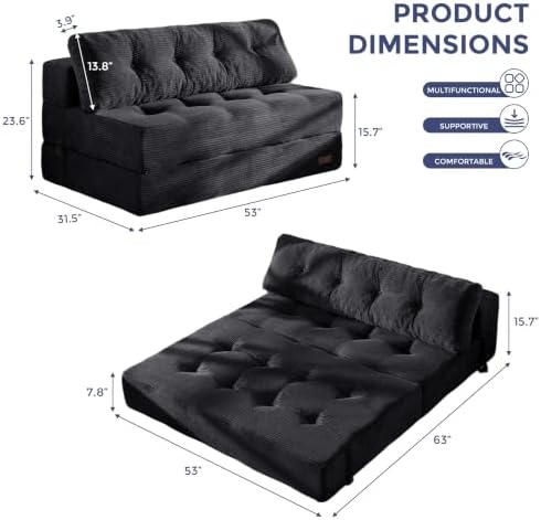 MAXYOYO Folding Sofa Bed, Convertible Chair Bed - Image 2