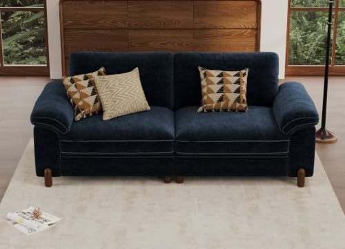 SITJOY Cloud Couch Sectional, 2 Seater Loveseat Sofa, Chenille in Navy Blue by SitjoyComfortableSitting