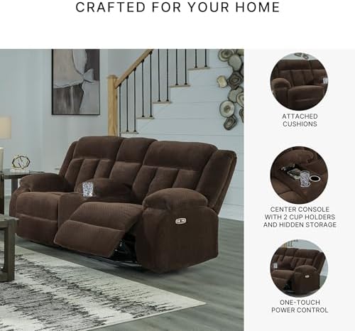 Signature Design by Ashley Power Reclining Loveseat - Image 5