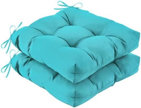 IASEAHK Outdoor Chair Cushions Set of 2, Waterproof Outdoor Seat Cushions by IASEAHK