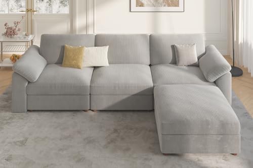 EASE MOOSE Oversized L Shape Sectional Modular Cloud Deep Seat Sofa - Image 3