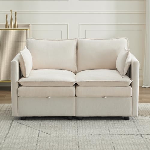 55" Cloud Modular Loveseat Sofa by Abbrevi