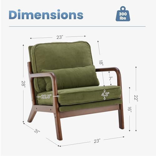 DUMOS Mid Century Modern Accent Chair - Image 3