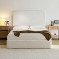 Queen Upholstered Bed Frame, Canter Modern Floor Platform Bed by OFLILAK