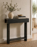 Doug and Cristy Designs Rustic Black Skinny Wall Table by DougandCristyDesigns
