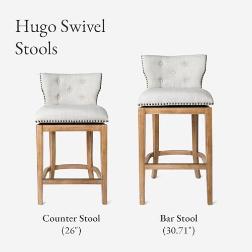 Maven Lane Hugo Counter Stool, Weathered Oak, Sand Color - Image 6