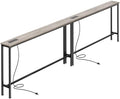 SUPERJARE 102.4 inch Narrow Behind Couch Table by SUPERJARE