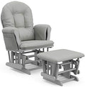 Storkcraft Premium Hoop Glider & Ottoman, Pebble Gray/Light Gray by Storkcraft