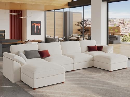 EASE MOOSE Oversized U Shape Sectional Couch Wide Deep seat Sectional Sofa - Image 3