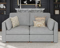 Oversized Modular Sectional Sofa Loveseat Cloud Couches Gray by Kalafini