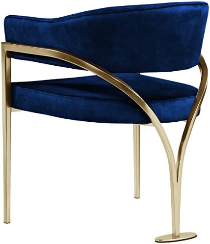 Meridian Furniture 553Navy-C Madelyn Collection Modern | Contemporary Velvet - Image 5