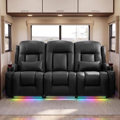 TUNYI Wall Hugger Loveseat Recliner Sofa - Image 7