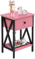 VECELO Nightstand, Modern Bedside End Table, Night Stand by VECELO
