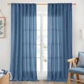 YoungsTex Navy Linen Curtains 90 Inch Length by YoungsTex