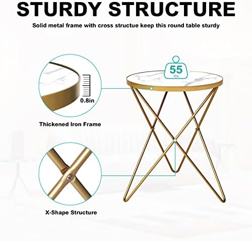 HLR Modern Round Side Table, End Table - Image 5